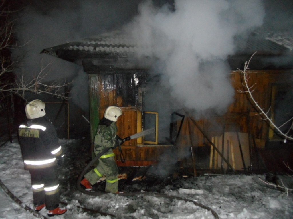 Пожар в садовом доме в городском округе Лосино-Петровский